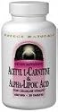 Acetyl L-Carnitine & Alpha-Lipoic Acid (650mg) 60 tabs