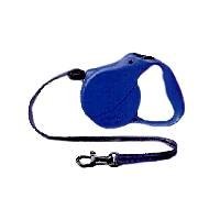 Flexi MINI Retractable CORD Leash for Dogs up to 18 lbs., Color: Blue