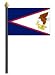 Outdoor Living : American Samoa Flag Rayon On Staff 4 in. x 6 in.