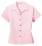 Port Authority Signature - Ladies Silk Blend Camp Shirt Pale Pink-L