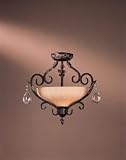 Minka Lavery Lights 770-301 Semi-Flush Mount Castlewood Walnut Bellasera Indoor Lighting