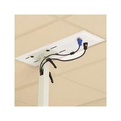 Drop Ceiling LCD Projector Ceiling Mounting Plate, Off White (BRETPM8PLATE)