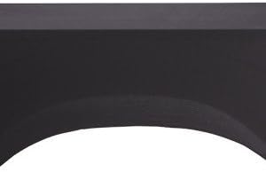 Iceberg Enterprise 16521 Black Stretch-Fabric Table Cover, Polyester &amp; Spandex - 30 x 72 in.