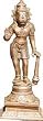 Hindu Religious Statue Bronze Sculpture Lord Hanuman 2.25 x 2.25 x 6.5 inches