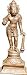 Hindu Religious Statue Bronze Sculpture Lord Hanuman 2.25 x 2.25 x 6.5 inches
