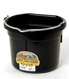 Flat Back Bucket 8 Qt Black 24