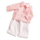 Lee Middleton Dolls Polka Dot Shirt with White Jeans