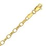 14k Yellow Gold Oval 7 Inch X 3.5 mm Rolo Chain Bracelet - JewelryWeb