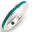 Women's Stone Band Swarovski Crystal Ring, Size: 5-10 Sterling Silver .925