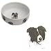Border Collie Paw Print Bowl, Porcelain by Rosalinde (7' x 2.5' deep)