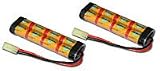SAVING COMBO: Two 9.6V 1400mAh Flat NiMH Battery Pack for Mini AirSoft Guns
