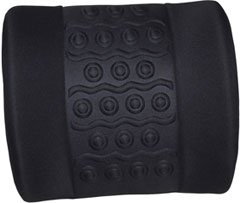 Koalaty Lumbar Seat Back Cushion with Elastic Strap - Black