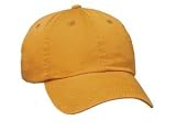 Upscale Garment Dyed 100% Cotton Twill Hat Cap - Dandelion Yellow