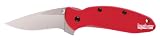 Kershaw Ken Onion Red Scallion Folding Pocket Knife with Speed Safe - B0009VC9X6