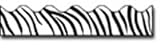 BORDER ZEBRA PRINT SCALLOPED
