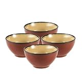Gourmet Basics by Mikasa Belmont Red Cereal Bowls, Set of 4