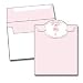 NRN Pink Rattle Invitation - 5 x 7 - 10 flatcards & 10 envelopes