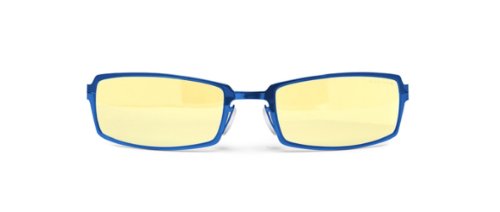 Gunnar Optiks PPK-04101 PPK Full Rim Advanced Video Gaming Glasses with Headset Compatibility and Amber Lens Tint, Cobalt/Snow Frame Finish