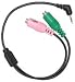 Headset Buddy Adapter: PC Headset to Phone Adapter PC35-PH25 - Use Computer Headset with Home/Cell Phones - Convert Dual 3.5mm to 2.5mm