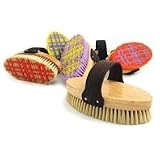 12PK PONYEXPRESS BODY BRUSH, Color: May Vary - Randomly Picked PLAID (Catalog Category: Equine Grooming:BRUSHES, COMBS & CURRYS)