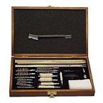 Gun Cleaning Kit Universal 78 Piece with Wooden Storage & Carry Case