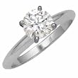14K White Gold Ladies Solitaire Diamond Ring