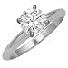 14K White Gold Ladies Solitaire Diamond Ring