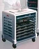 Rubbermaid 3316 Max System Prep Cart with Cutting Board - 8 slot side loader for food boxes and sheet pans - - Off White