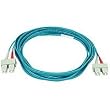 10Gb Fiber Optic Cable, SC/SC, Multi Mode, Duplex - 5 Meter(50/125 Type)- Aqua