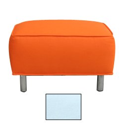 Jennifer Delonge Cotton Ava Ottoman - Powder Blue