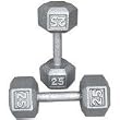 25 lb. Hex Dumbbells (Pair)