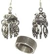 Jewelry Set Sterling Silver Earring Rings