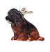0.925 Sterling Silver and Enamel Leonberger Dog Pendant Charm