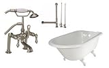 Clawfoot Tub Package - 54-inch Cast Iron Classic Bathtub, Bridge Faucet - Elizabethan Classics
