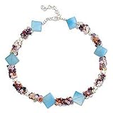 NOVICA Chalcedony and amethyst necklace, 'Garland'