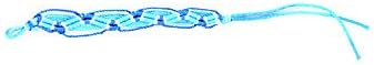 Blue Fabric Hand-Knitted Friendship Bracelets