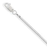 Sterling Silver 30 Inch Italian Snake Chain Necklace 1.5mm Wide With Lobster Clasp - JewelryWeb