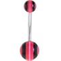 Pink Racing Maddog Stripe Banana Belly Ring