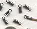 Gun Metal Plated Cord End Fastener, Closed Loop