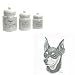 Miniature Pinscher Canister Set, Porcelain by Rosalinde