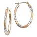 14kt. Tri-Color Gold, Fashion Hoop Earrings