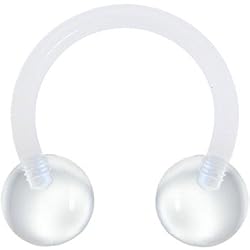 BIOPLAST Cool Clear Barbell Circular Horse Shoe
