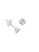 Sterling Silver 4mm Princess Cut CZ Earrings