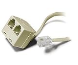 Recoton T30 Modular Duplex Extension Cord, 4 Conductor, Ivory (25 feet)