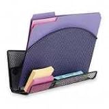 Safco Products - 4180BL - Safco Onyx 4180BL Magic Magnetic File Pocket With Organizer
