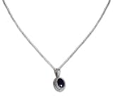 Onyx necklace, 'Sorcerer's Eye' 18 L