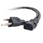 Cables To Go 24240 18 AWG Universal Power Cord, IEC320C13 to NEMA 5-15P (1 Foot)