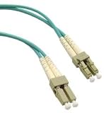 LC / LC, Multimode, Duplex Fiber Optic Cable, 10-Gigabit Aqua, 50/125, 2 Meter