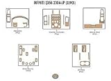 Infiniti QX56 Vinyl Dash Trim Kit 04-up - 32 pieces - Oxford Rosewood