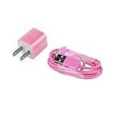 Luxury Premium PINK charger for apple iphone 4 / 4s / 4g, 3g, 3gs, ipod touch + FREE PINK Data 6 ft cable